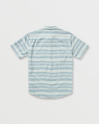 All Day Stripe Short Sleeve Shirt - Ash Blue