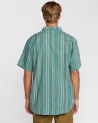 All Day Stripe Short Sleeve Shirt - Sage Green