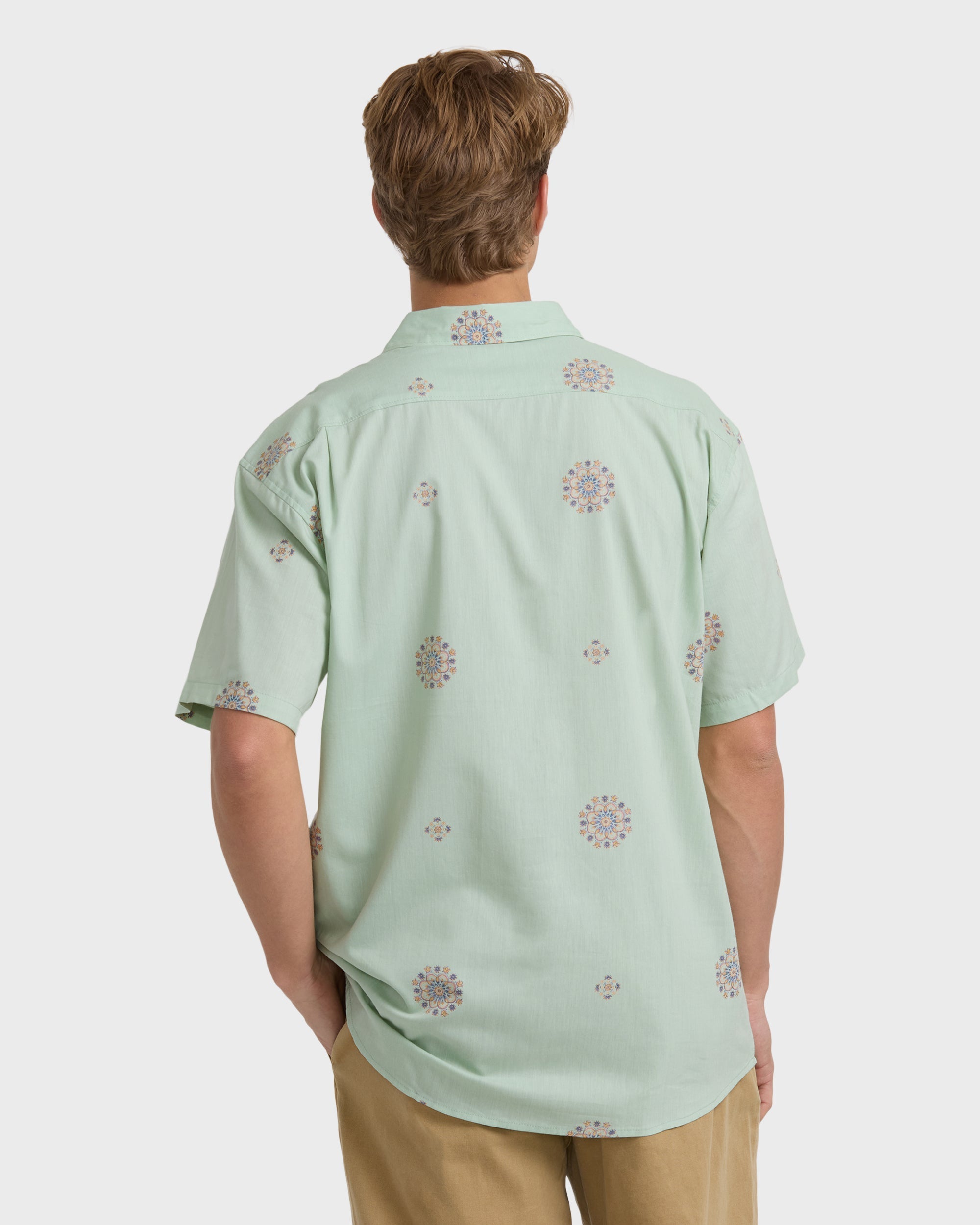Sundays Mini Short Sleeve Woven Shirt - Seafoam