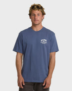 Flower Premium Short Sleeve T-Shirt - Vintage Indigo