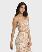 Tropic Breeze Woven Tank - Stone