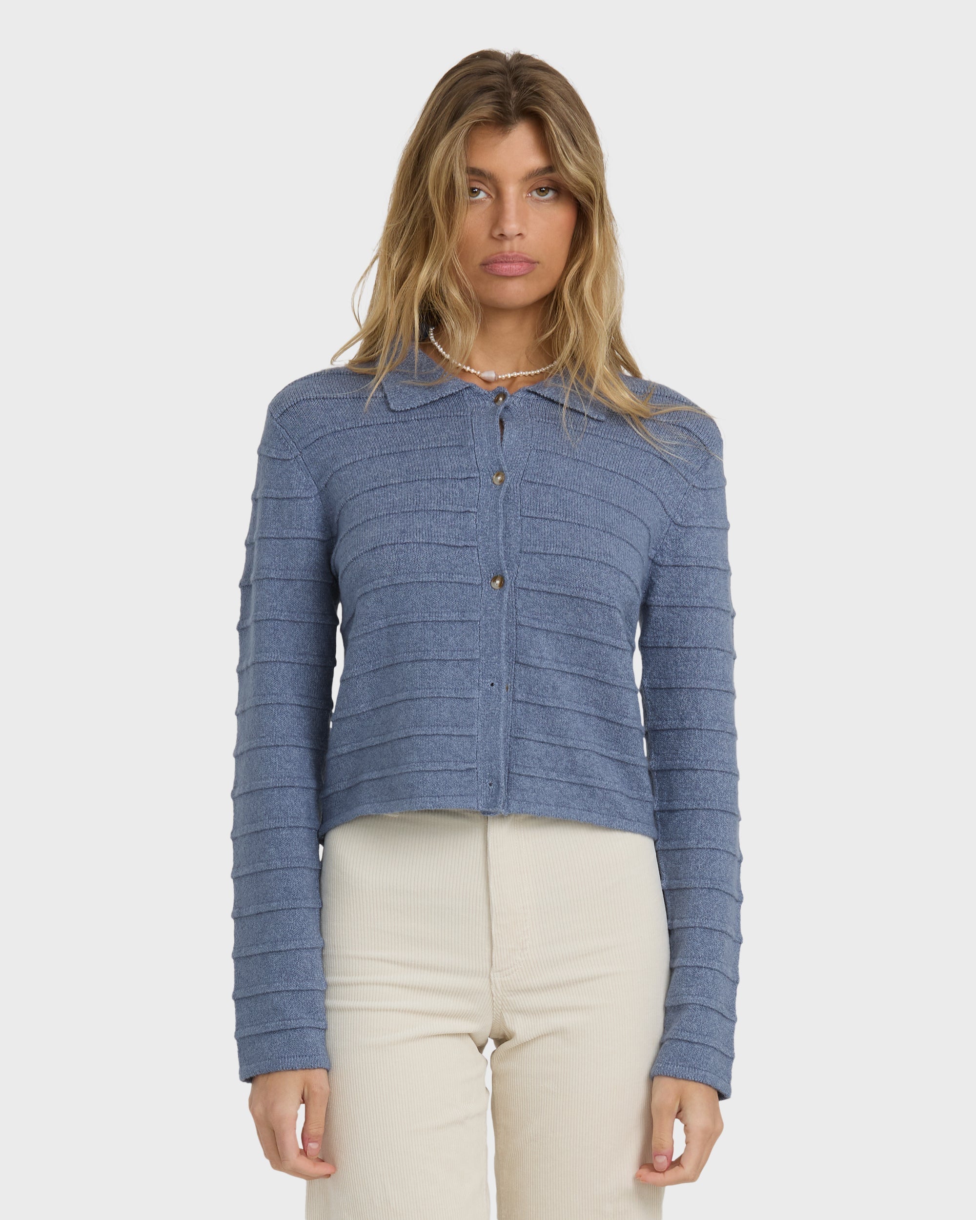 Ayla Sky Sweater - Stone Blue