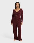 Fever Twist Knitpants - Pinot
