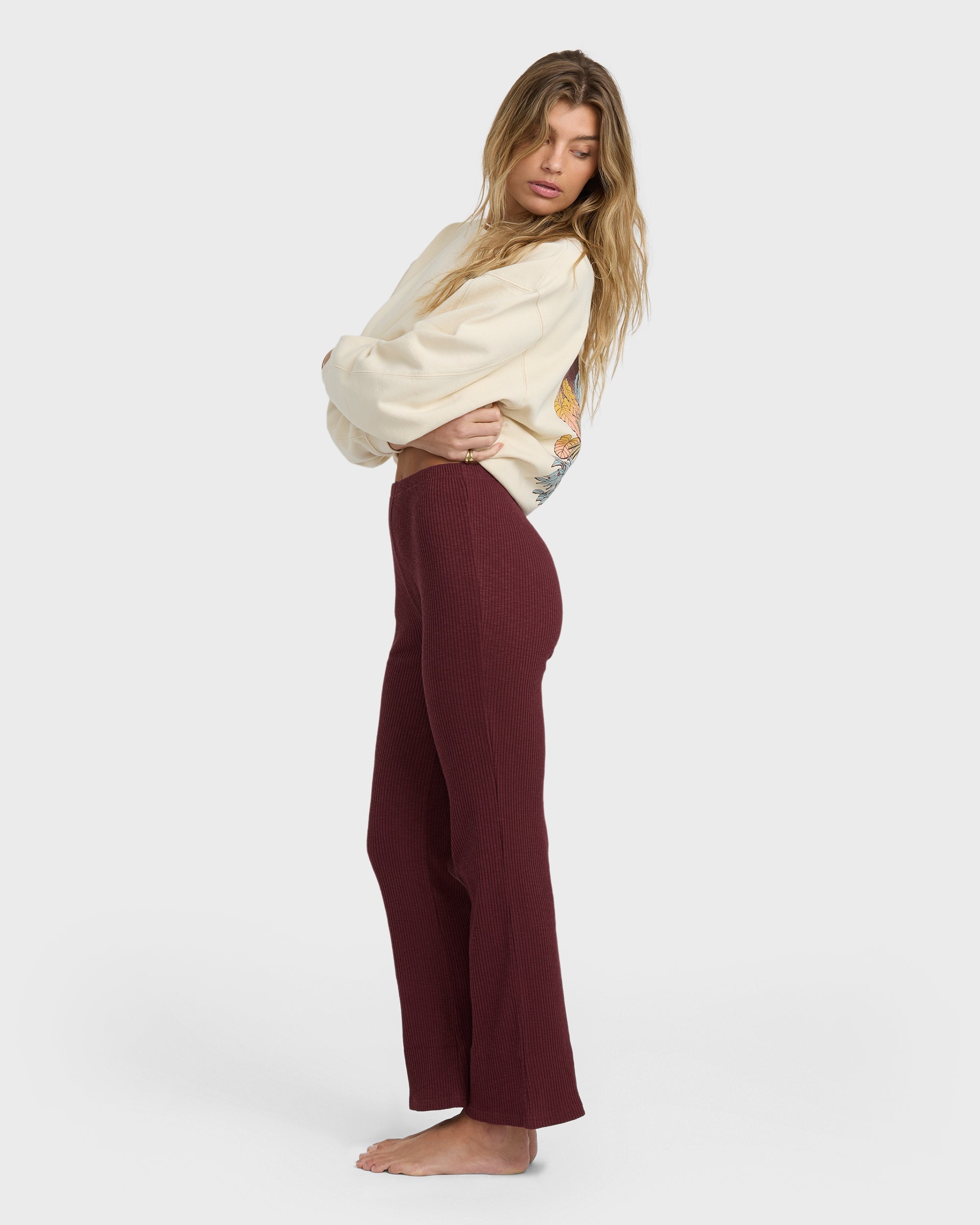 Fever Twist Knitpants - Pinot
