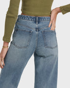 Free Fall High-Waist Denim Flare Pants - Atlantic Deep