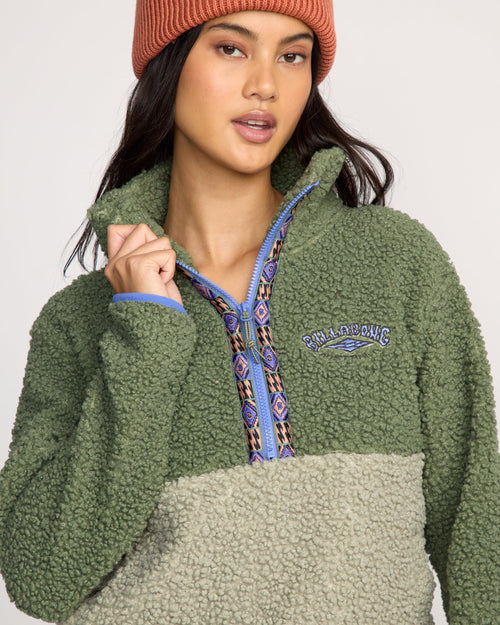 A/Div Horizon Mock Neck Half Zip Sweatshirt - Treehugger