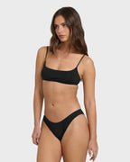 Sol Searcher Hike Medium Bikini Bottoms - Black Pebble