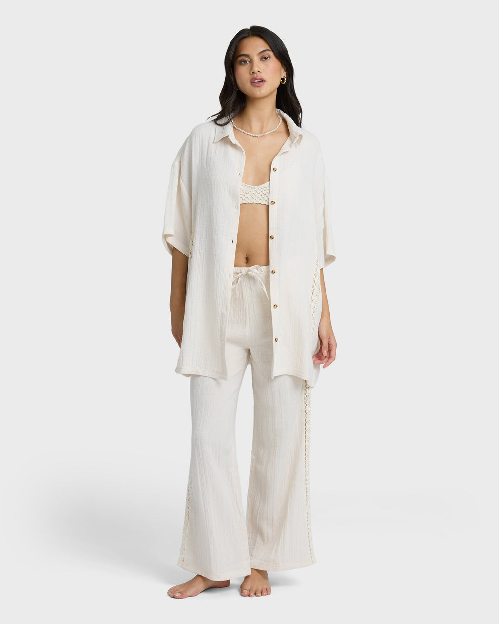 Feelin Fine Pants - White Cap