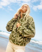 First Light Sherpa Front Zip Fleece - Martini Olive