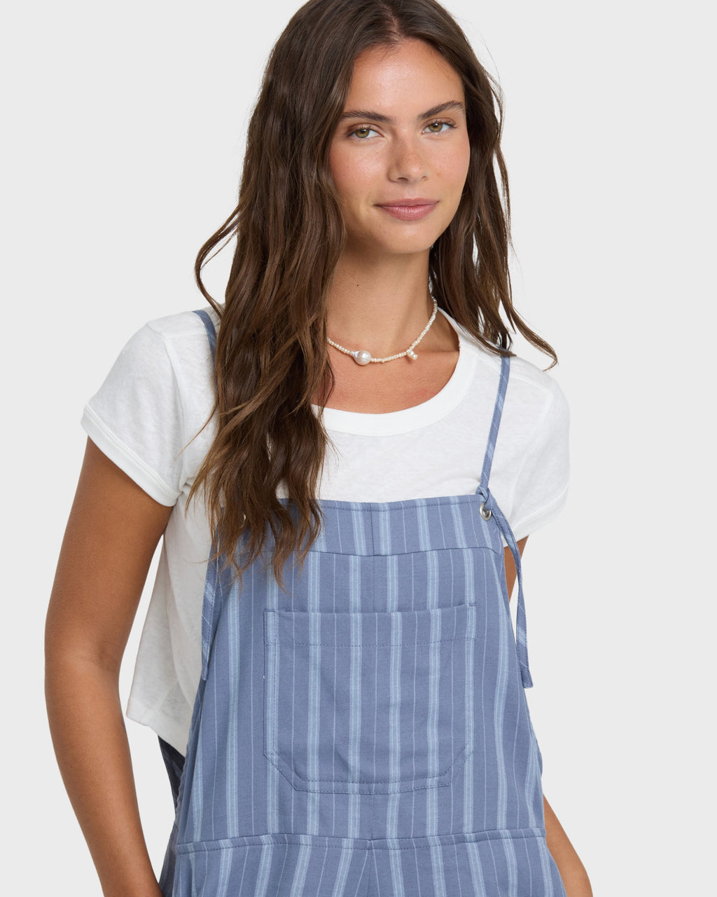 Wild Pursuit Overall Romper - Blue Smoke