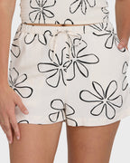 Wanderer Good Life Print Woven Shorts - White Cap