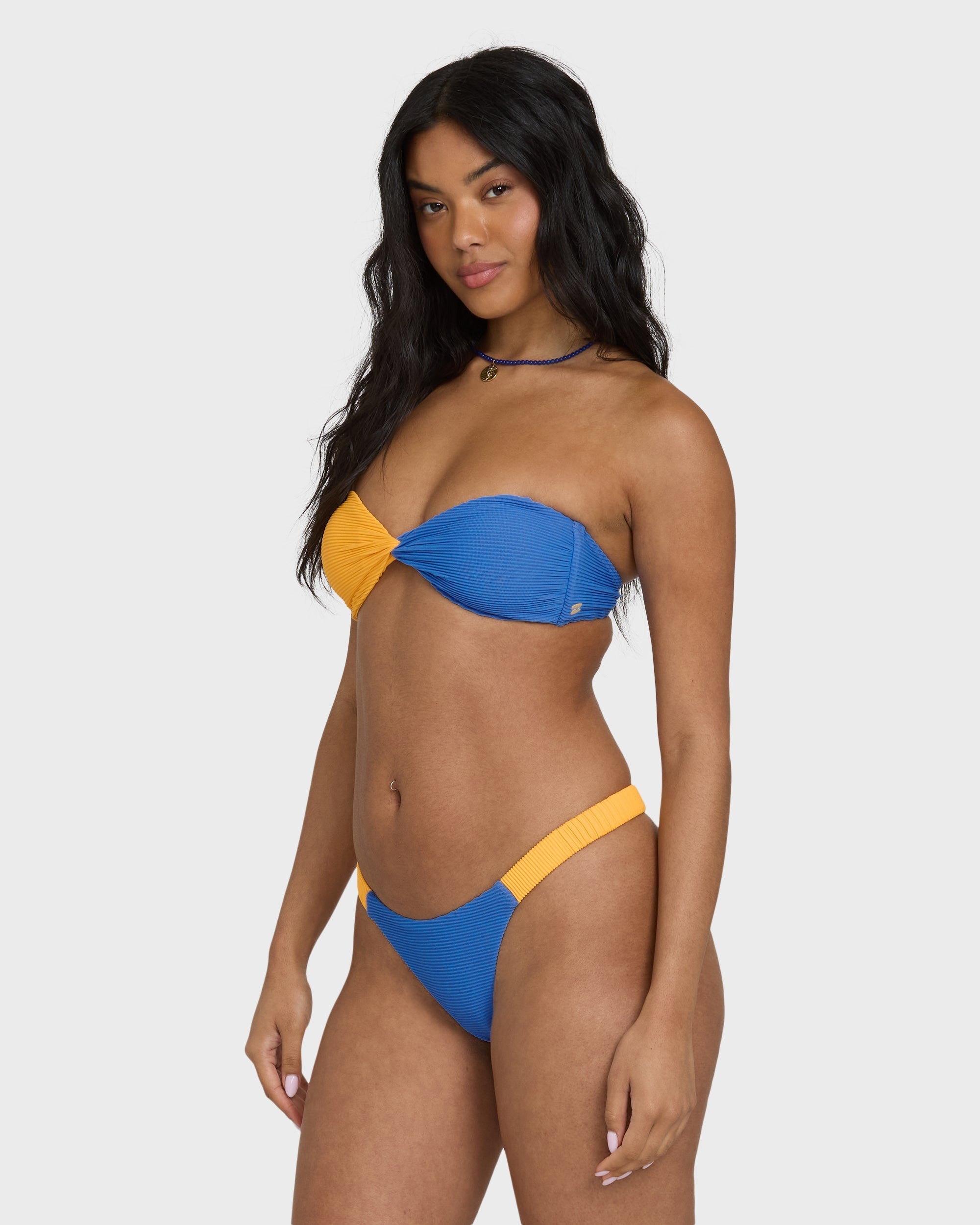 Tanlines Twist Bandeau Bikini Top - True Blue
