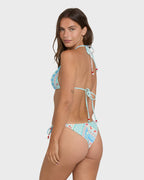 Picnic Tie-Side Tanga Bikini Bottoms - Dream Blue