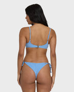 Mini Wave Check Helena Underwire Bikini Top - True Blue