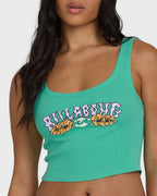 Hibiscus Minds Tank Top - Green Tropics