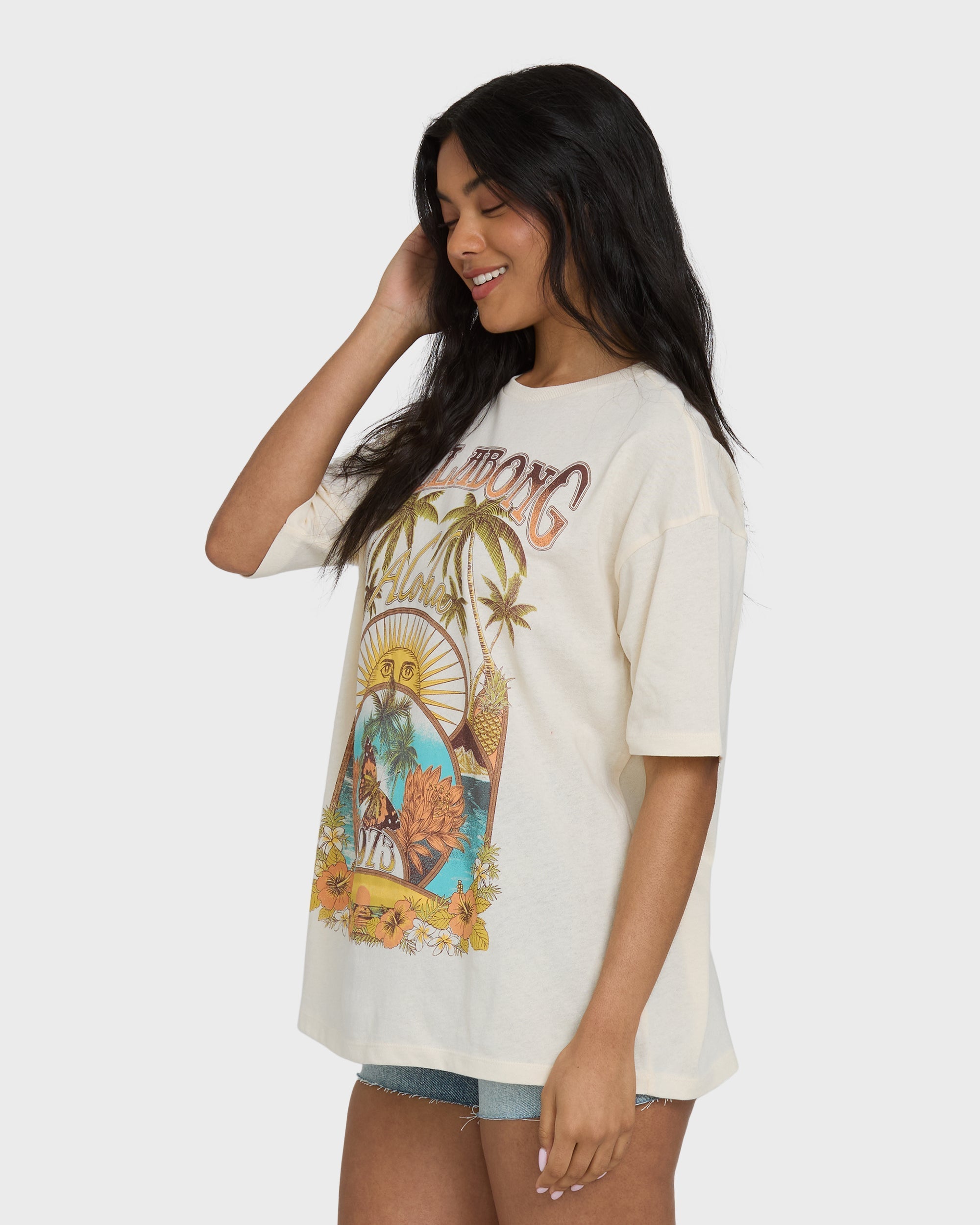 Forever Dawn Short Sleeve Knit T-Shirt - White Cap