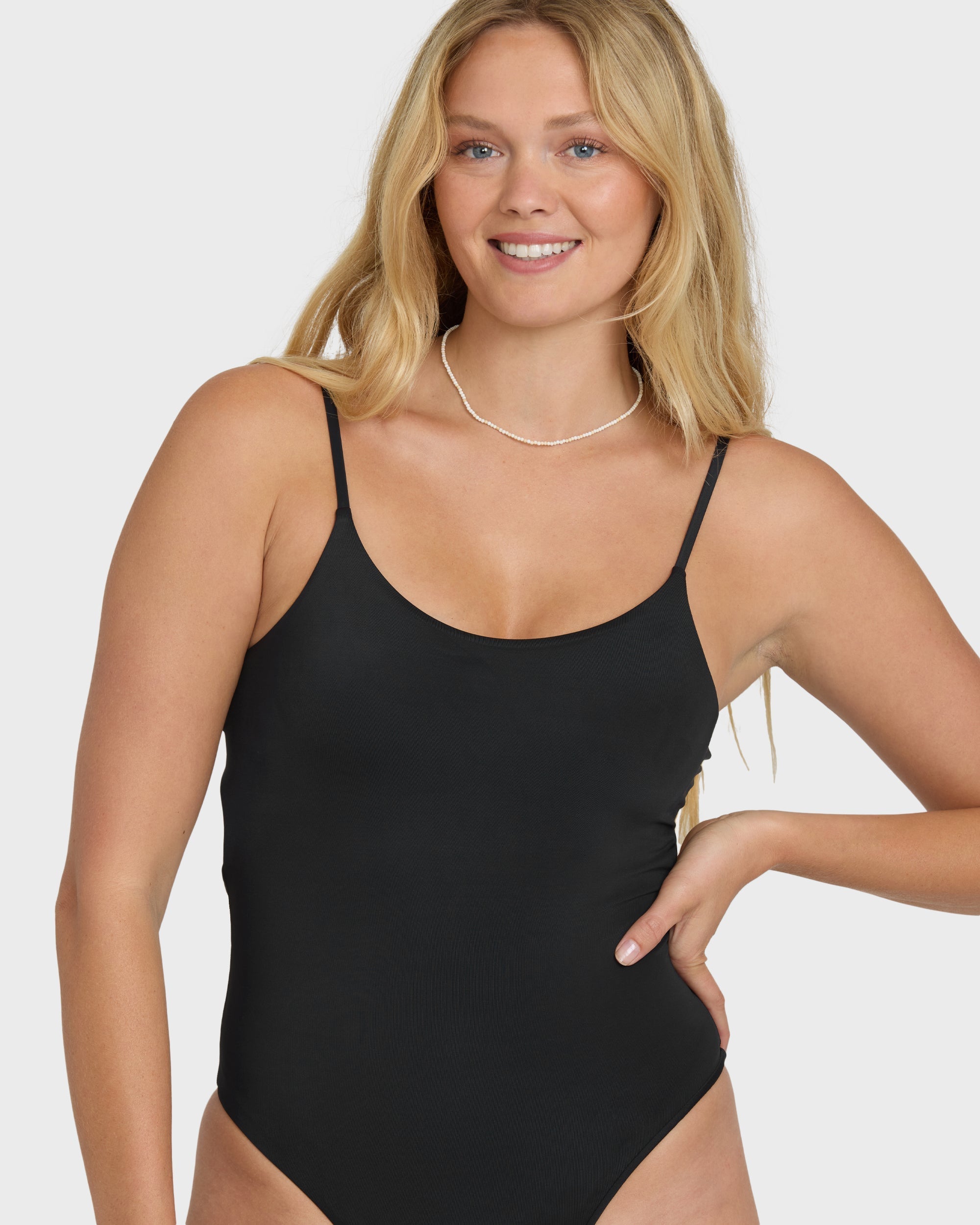 Sol Searcher Sloane One Piece Swimsuit - Black Pebble