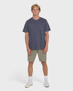 Essential Wave Washed Premium Short Sleeve Pocket Tee - Graystone