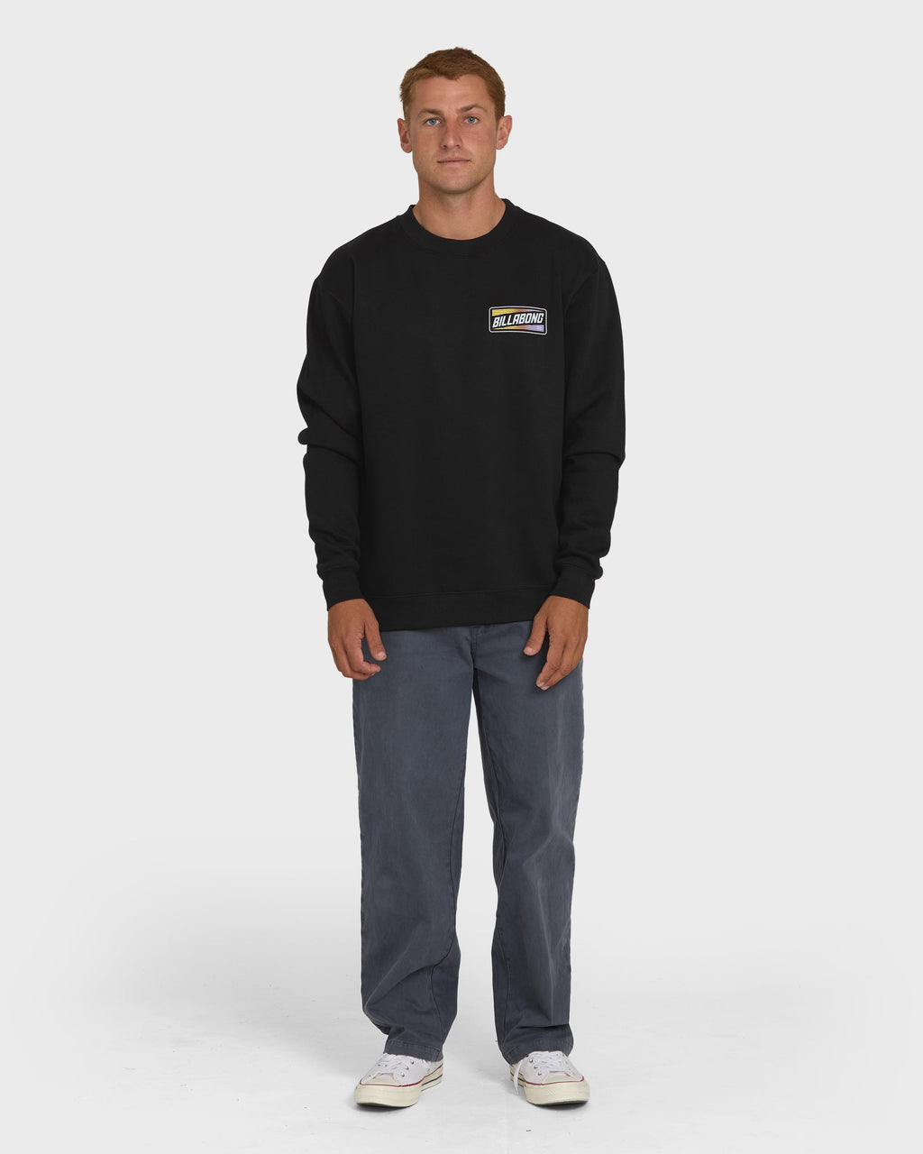 Walled Crewneck Sweatshirt  - Black