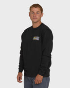 Walled Crewneck Sweatshirt  - Black
