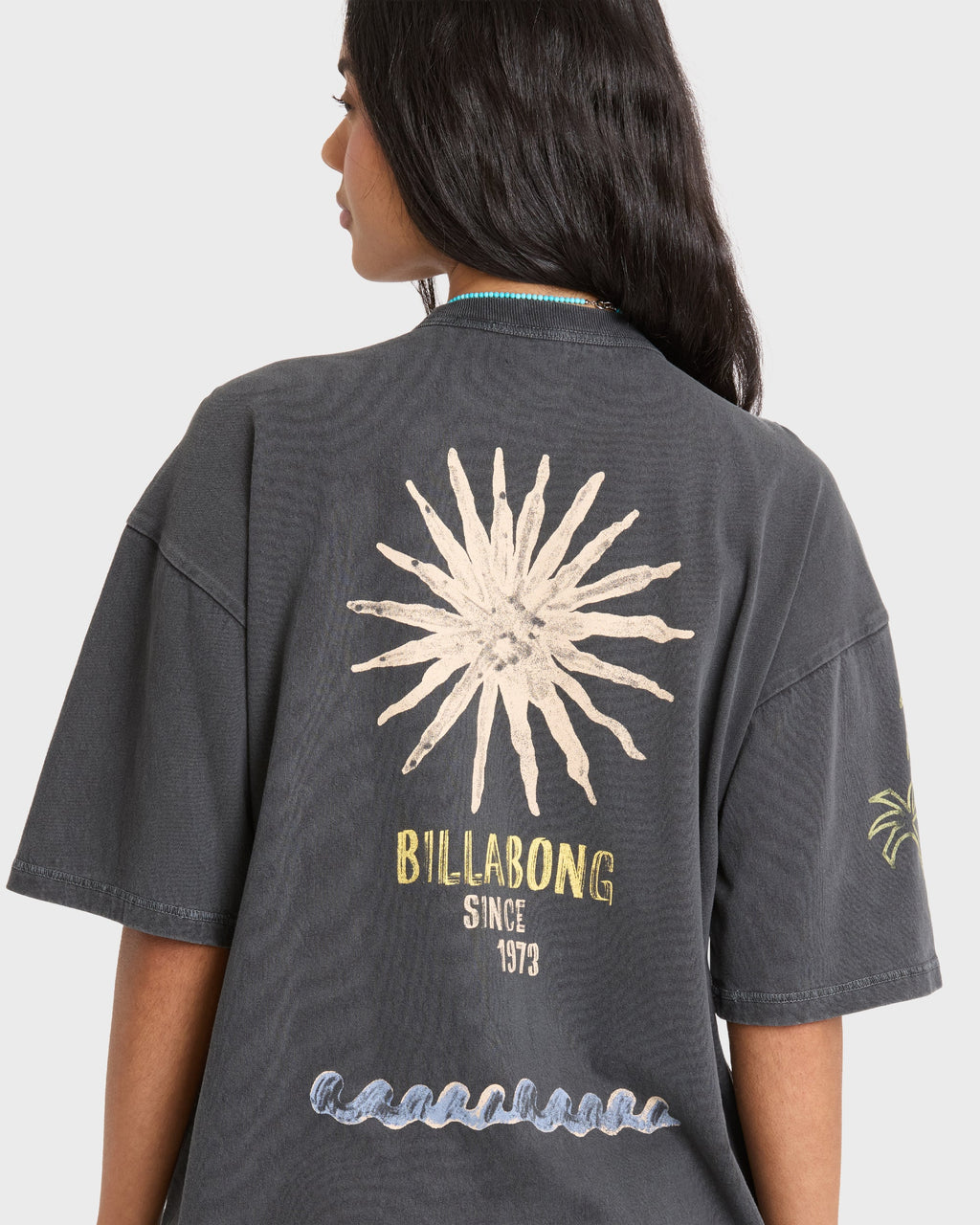Paradise 73 Short Sleeve Cotton T-Shirt - Black Sands