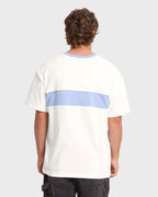 Bad Dog Shrapnel Ringer Short Sleeve Jersey T-Shirt - Off White