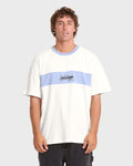 Bad Dog Shrapnel Ringer Short Sleeve Jersey T-Shirt - Off White