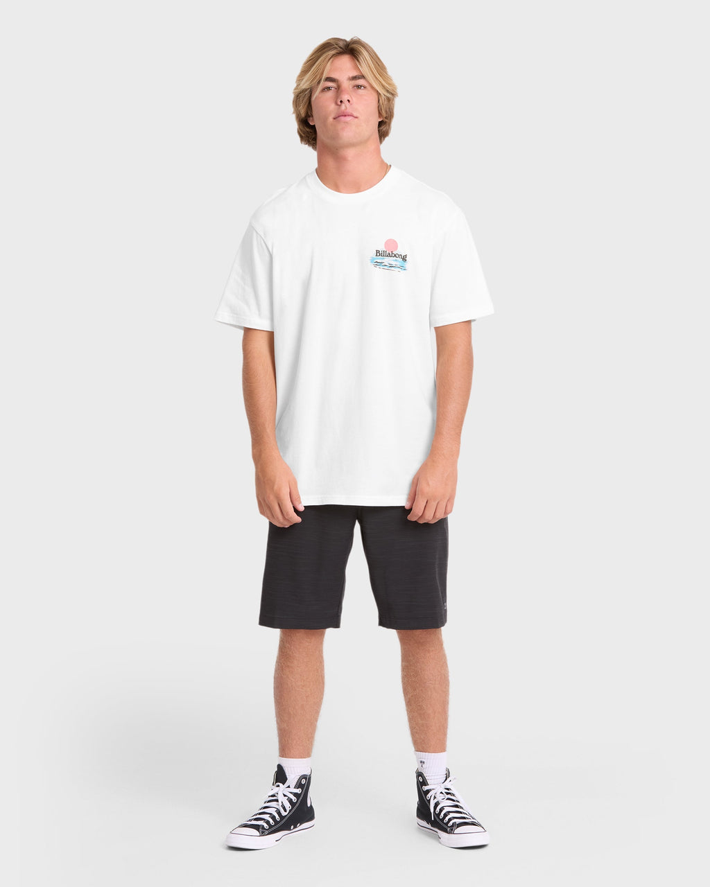 Lounge Premium Short Sleeve Knit Graphic T-Shirt - Off White