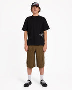 Chrome Diamond Short Sleeve Knit T-Shirt - Black